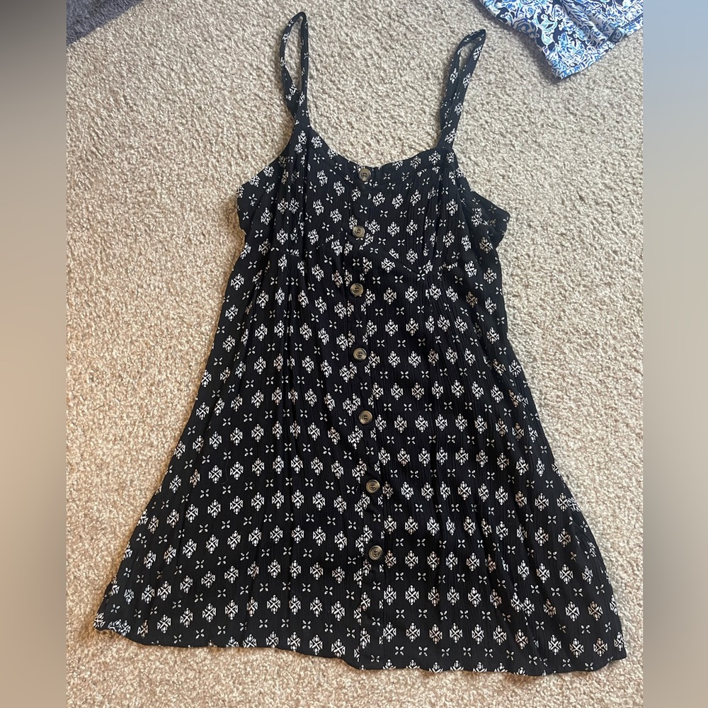Black and White Lightweight Mini Dress